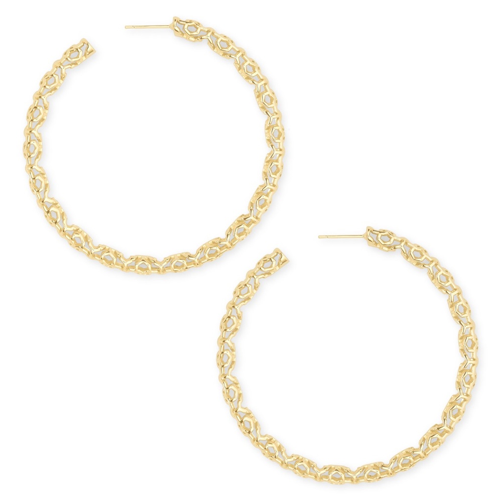 NWT Kendra Scott Maggie Gold Hoops